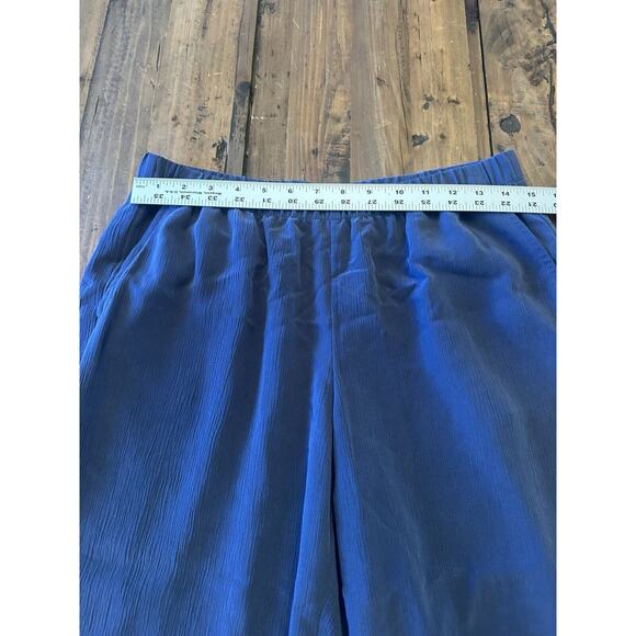 J Jill Pure Jill Sand Washed Pull On Wide Leg Cropped Pants Size Small Lagenlook - Picture 8 of 14